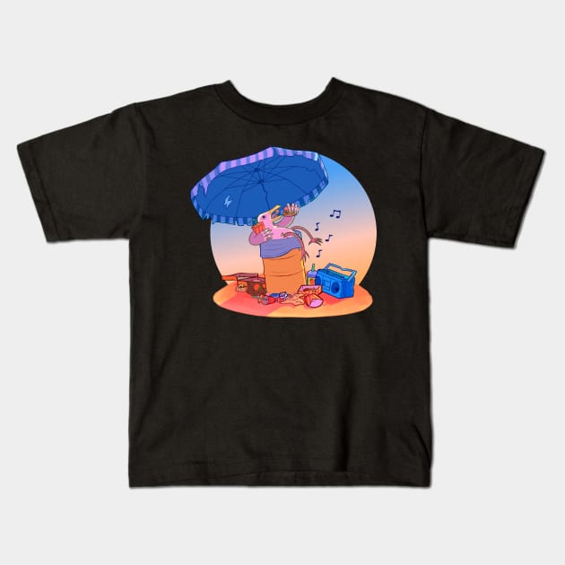 Seaside Burgie Time Kids T-Shirt by JuneHug